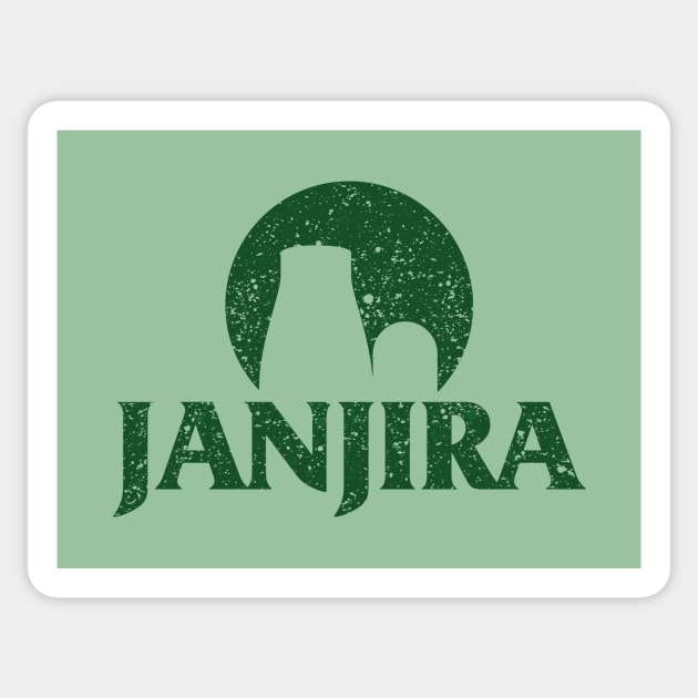 Janjira [Distressed] Sticker by DCLawrenceUK